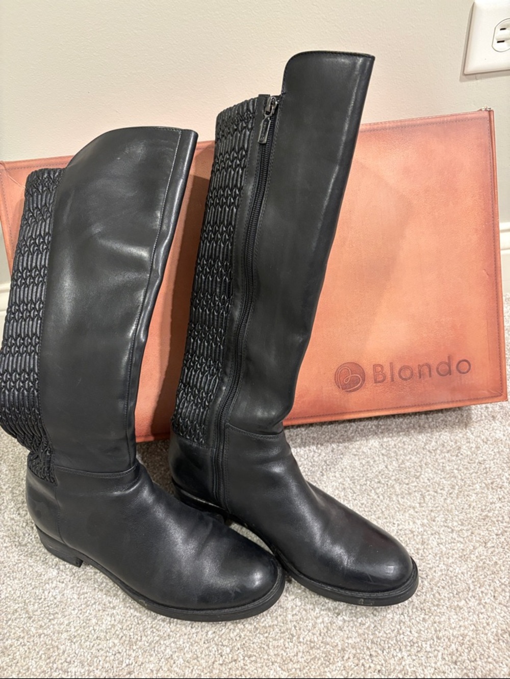 Blondo Elenor Black Leather Boots
